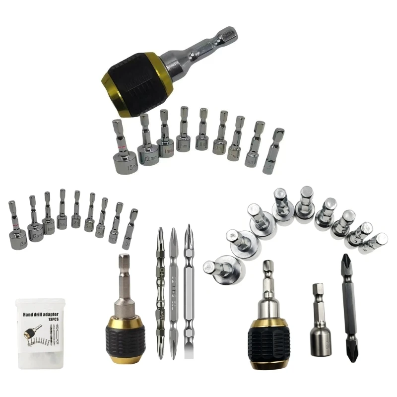 Fastener Repair Coupler Kit with Metal Locking Collar, Quarter-Drive Tail and Pull-Back Driver Access Daily Work high quality