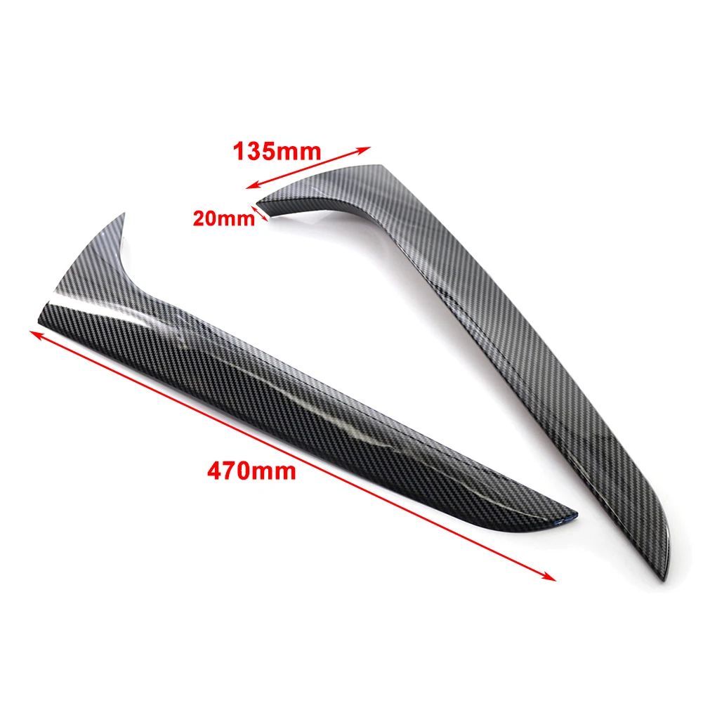 2x Car Rear Window Side Spoiler Canard Splitter Carbon ABS For Audi A4 B8 Allroad Avant 2009 2010 2011 2012 2013 2014 2015 2016