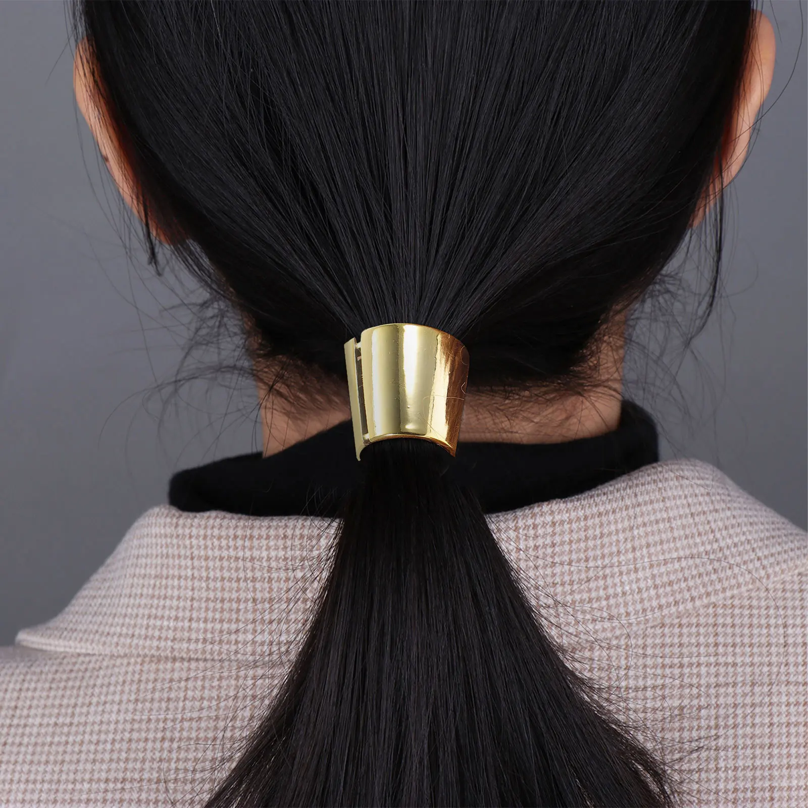 قطعة واحدة من ربطات الشعر الذهبية، ربطات شعر بسيطة للمكياج، متينة وخفيفة الوزن، وصلة مصنوعة من خليط معدني، ملمس ناعم للبشرة، عمل الحفلات #1