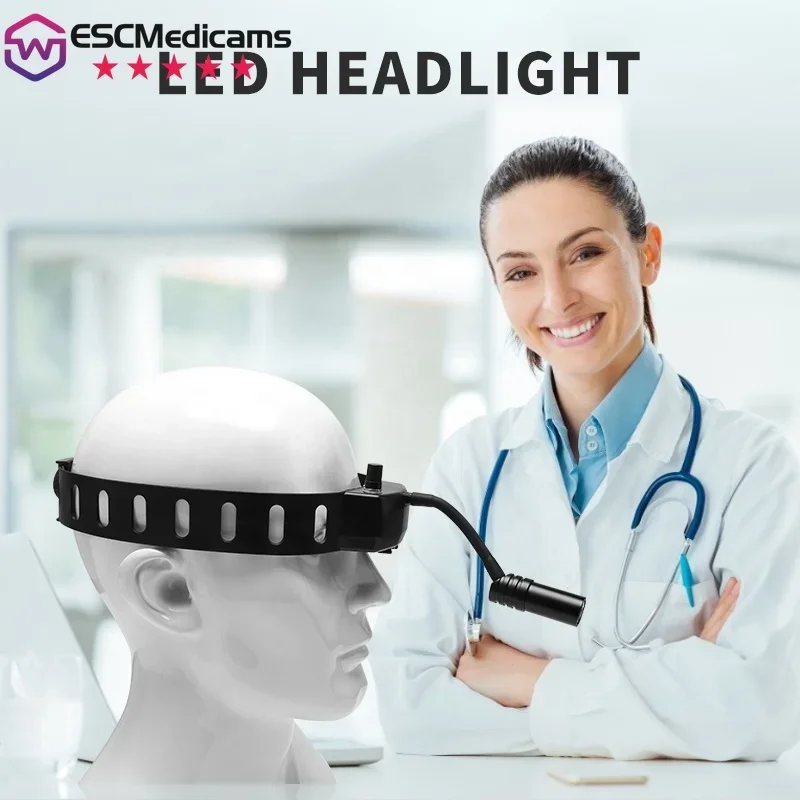 

Dentist Magnifying Surgical Magnifier Portable Surgical Headlight Dental 5W LED Headlamp with Head Band - Ideal for Dentists