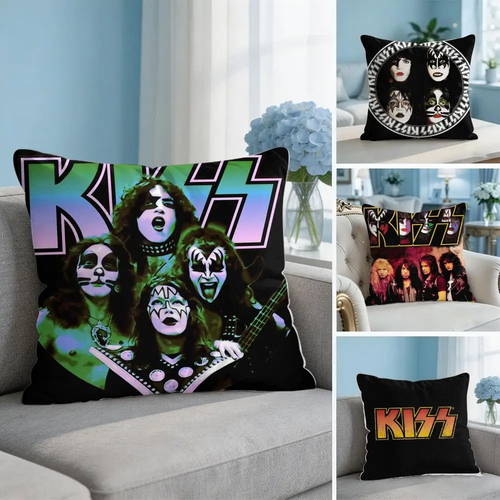 Rock K-Kiss Band Music Cushion Cover Square Pillow Bedroom Sofa Leisure Comfort Living Room Home Decoration 40X40