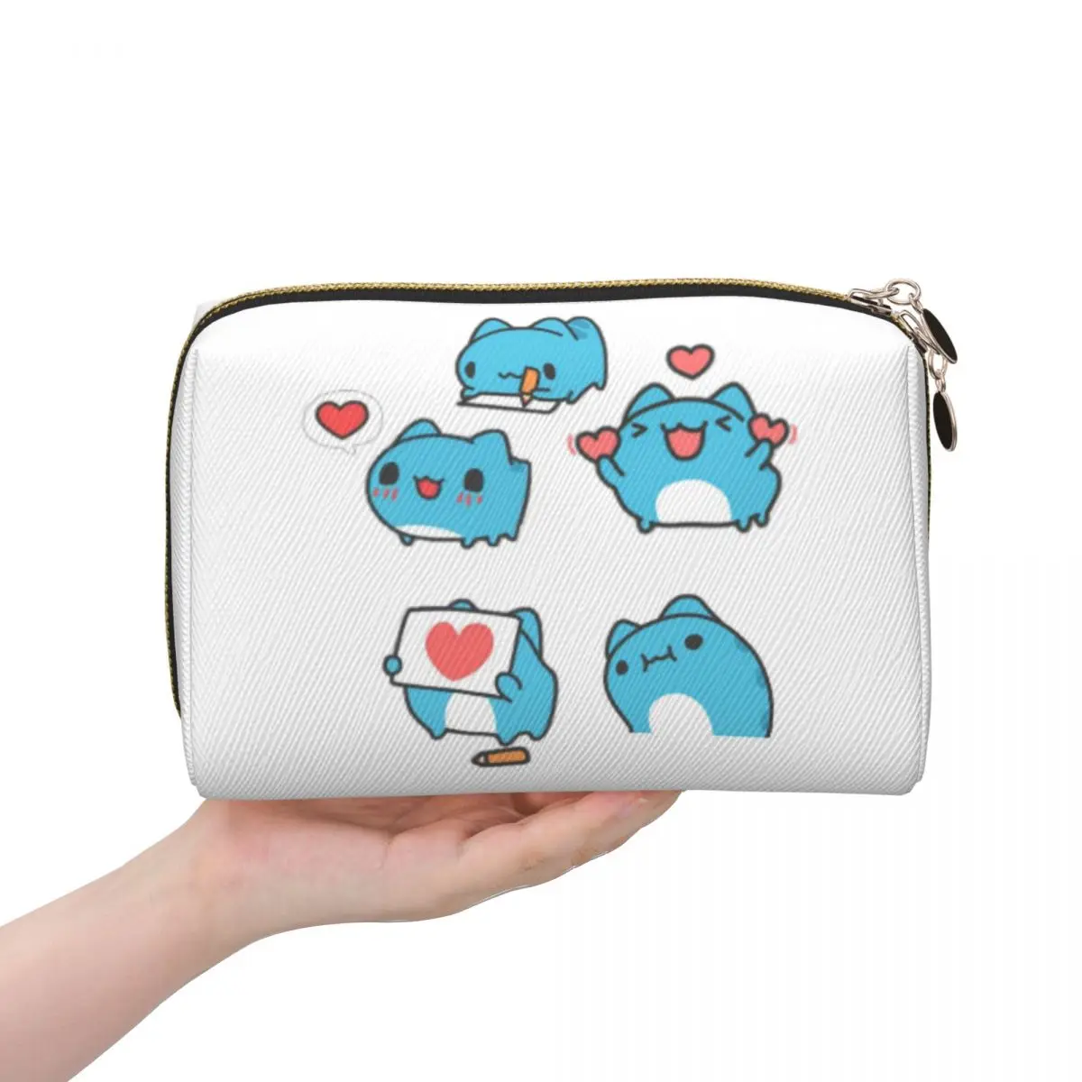 Comic Cat Bugcat Capoo Bug Cat Women Cosmetic Bags Travel Makeup Organizer Pouch Toiletry Storage Dopp Kit Case