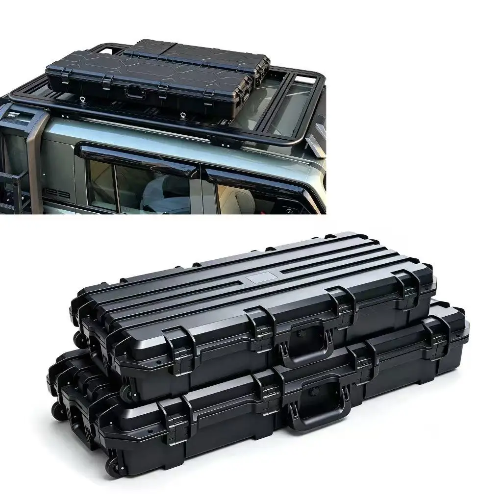 95L Rotomolded Hard Shell Car Roof Boxes Waterproof Dustproof Rooftop Storage Carrier For 4X4 Offroad Outdoor Adventure