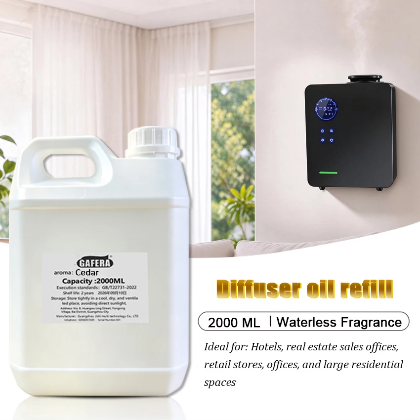 GAFERA fragrances for difuser, suitable for hotel commercial waterless aroma diffusers, English pear freesia- 2000ml/67.63 fl oz