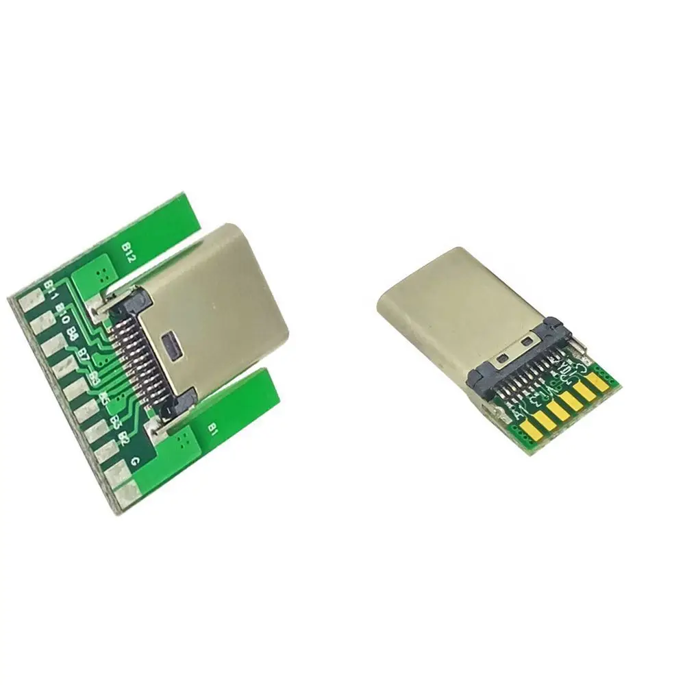 Prise de carte adaptateur de type C USB3.1 600/mâle 24 broches, connecteur 24 broches, type soudé