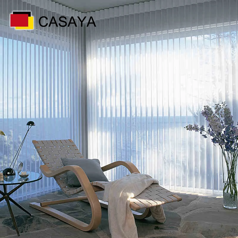 CASAYA Elegant Vertical Blinds daylight fabric Modern roller blinds for Living room Office Custom size