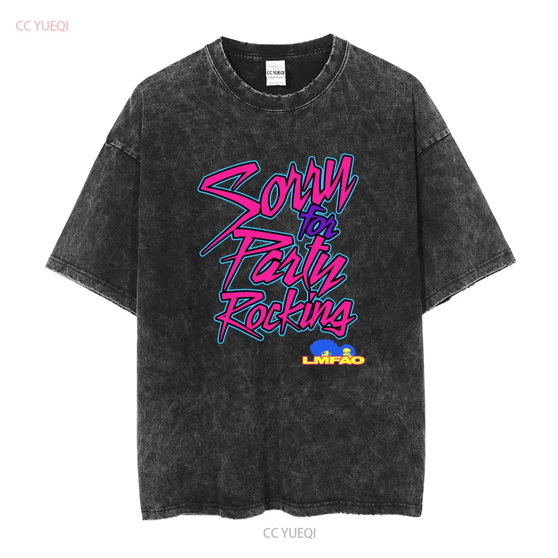 LMFAO Sorry For Party Rocking T-Shirt Electro Pop Music Vintage Scene Band lange oder kurze Ärmel Vintage gewaschen bequem