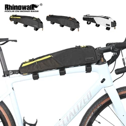 Rhinowalk Bicycle Top Tube Bag Waterproof 2.1L Bike Front Frame Bag Bikepacking Travel Luggage Bike Accessories For MTB Gravel