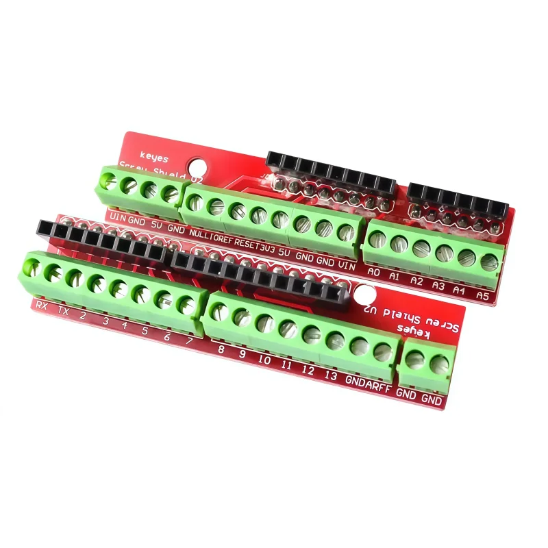 Spiral shielded V2 terminal expansion board with dual ports, compatible with Arduino UNO-R3 expansion