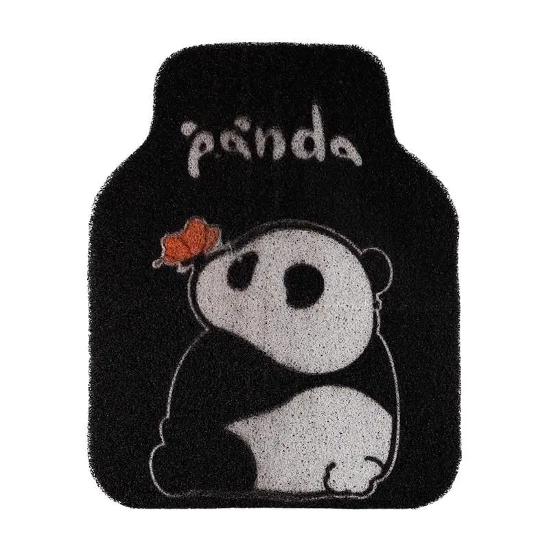حصيرة أرضية سيارة باندا كرتونية ، حلقة سلكية ، عالمية ، رقاقة واحدة ، سائق رئيسي ، مقاومة للاوساخ ، ديكور ، داخلي ، صف خلفي ، قدم