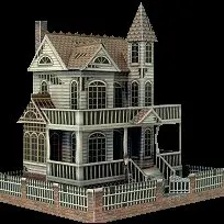 Horror mistério casa assombrada edifício halloween 3d modelo de papel sólido diy artesanato brinquedo