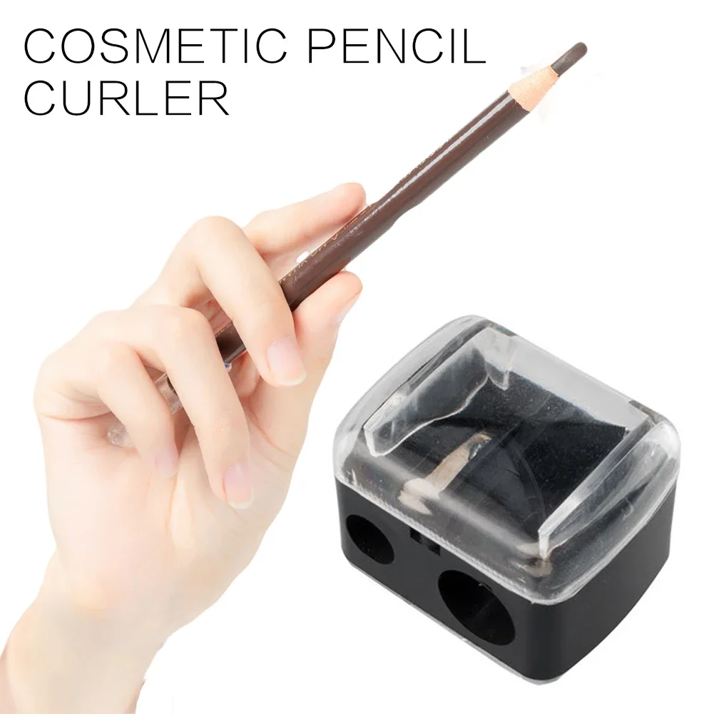 Double Holes Precision Lipstick Eyebrow Cosmetic Pencil Sharpener Eyebrow Lip Liner Eyeliner Pencil Girls Gift School Supplies