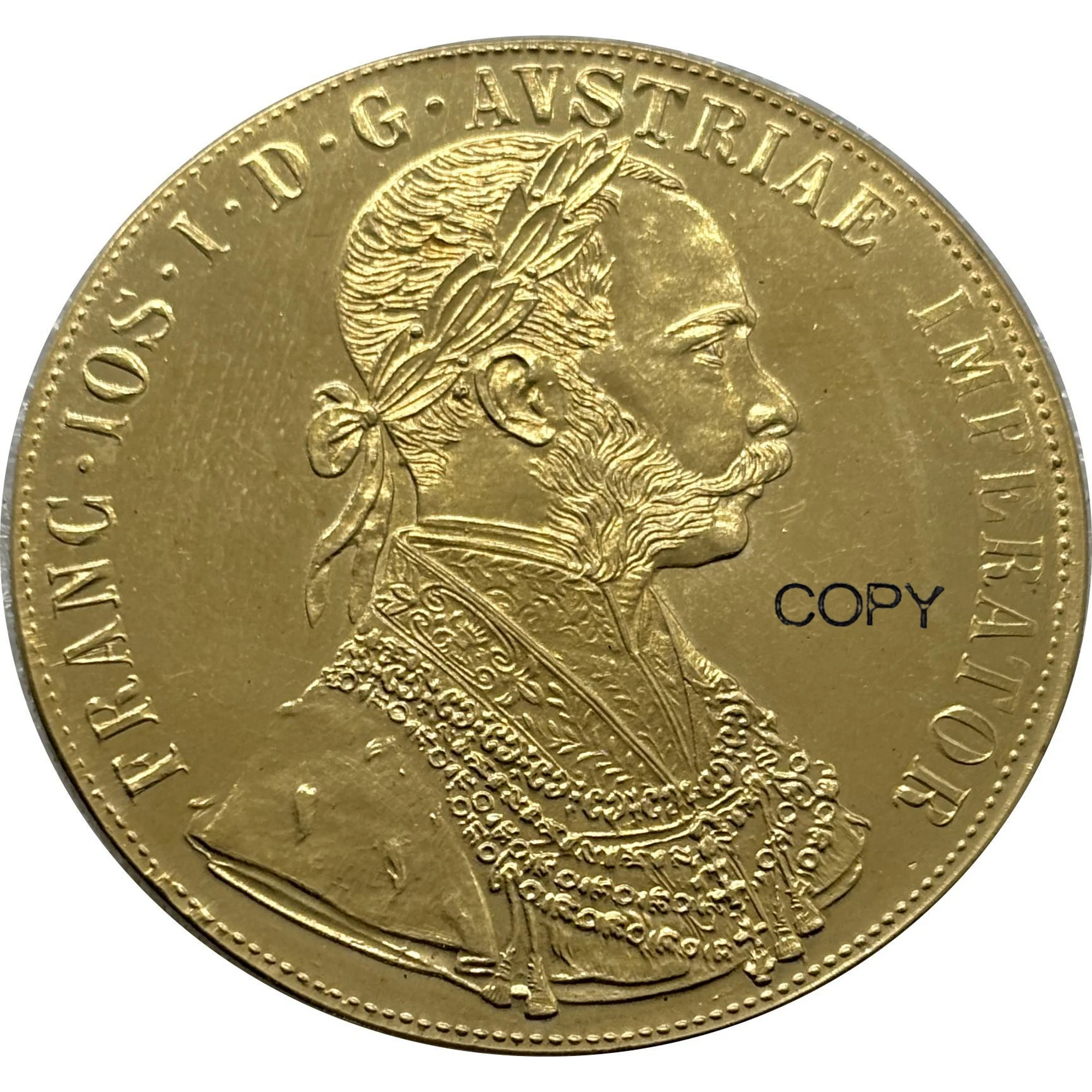 Austrian Empire 1903 4 Ducats Francis Joseph I Austria Gold Brass Metal Copy Commemorative Coin Ww2 Moneda Collectible Coins