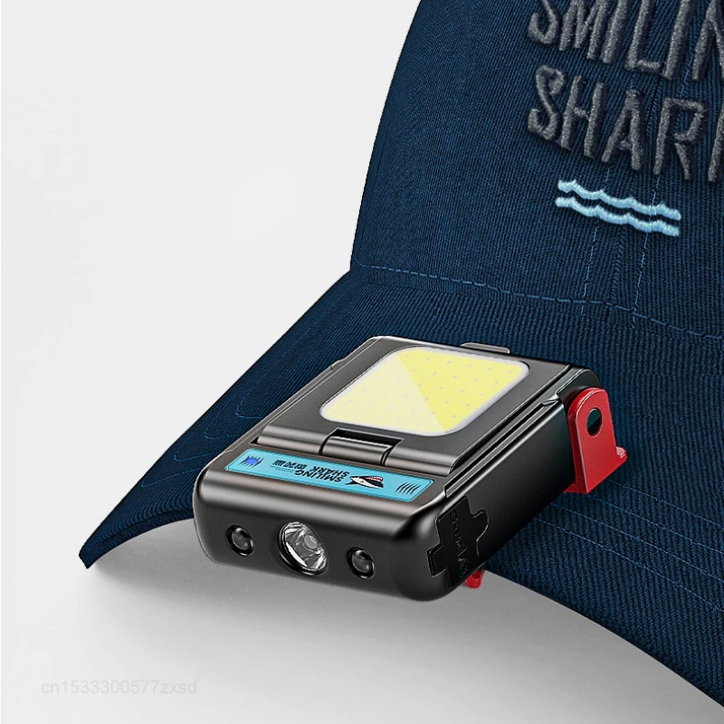 Xiaomi في الهواء الطلق LED كشافات صغيرة قابلة للشحن رئيس المصباح ليلة الصيد COB غطاء كليب للتخييم أضواء الاستشعار الذكية