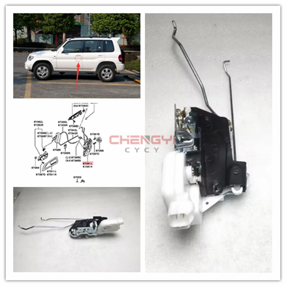 Front LeftDoor Lock Block Assembly Locking Device (Left-Hand Drive) For Carisma Colt Fto Mirage Pajero Mini H76W H77W MR473021