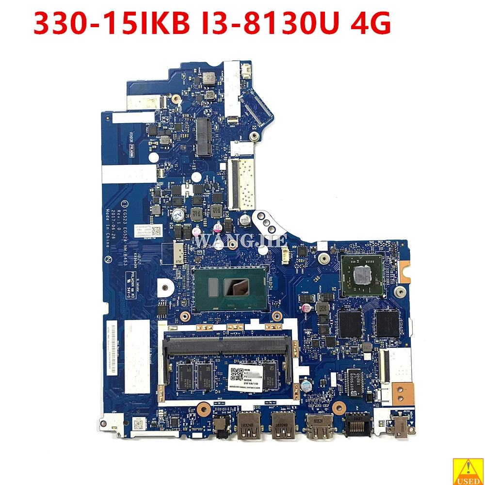 EG523 EG524 LA-E541P For Lenovo IdeaPad 330-15IKB 330-17IKB Laptop Motherboard 5B20R19884 I3-8130U CPU+N530_2G GPU+ 4G RAM