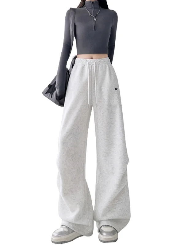 Plones Deportivos para Mujer, Corte Recto Ajustado, Color Azul Oscuro, Plones Casus Estilo Coreano, Cintura Alta, ...