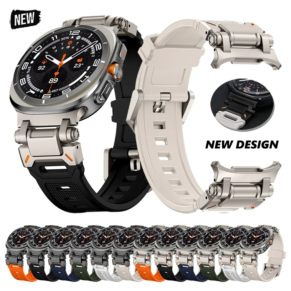 المطاط الرجال حزام لسامسونج غالاكسي 8 44 مللي متر 40 مللي متر 8 الكلاسيكية 46 مللي متر الفاخرة الرياضة الفرقة ل غالاكسي الترا 2025 2024 حزام الساعات سوار