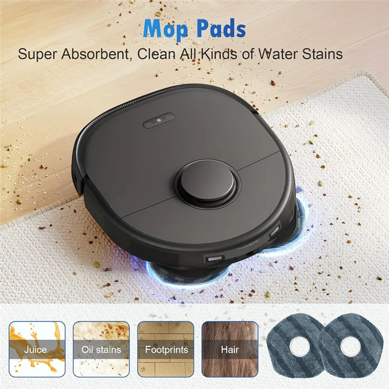 A74G-ملحق لـ Eufy X10 Pro Omni جهاز آلي لتنظيف الأتربة طقم قطع غيار يتميز بالفرشاة الرئيسية فرشاة جانبية فلتر Hepa ممسحة قماش الغبار B