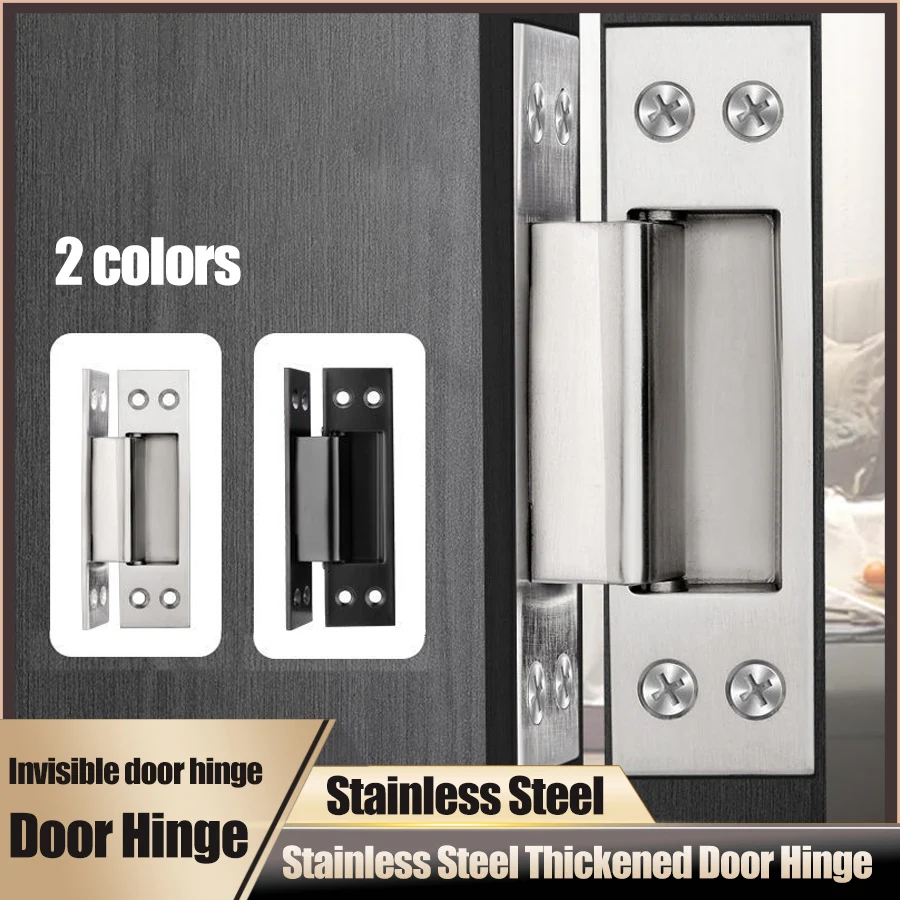 

1PC Hidden Concealed Invisible Hinges Stainless Steel Thickened Cross Door Hinge 4/5 Inch Door Hardware Accessories