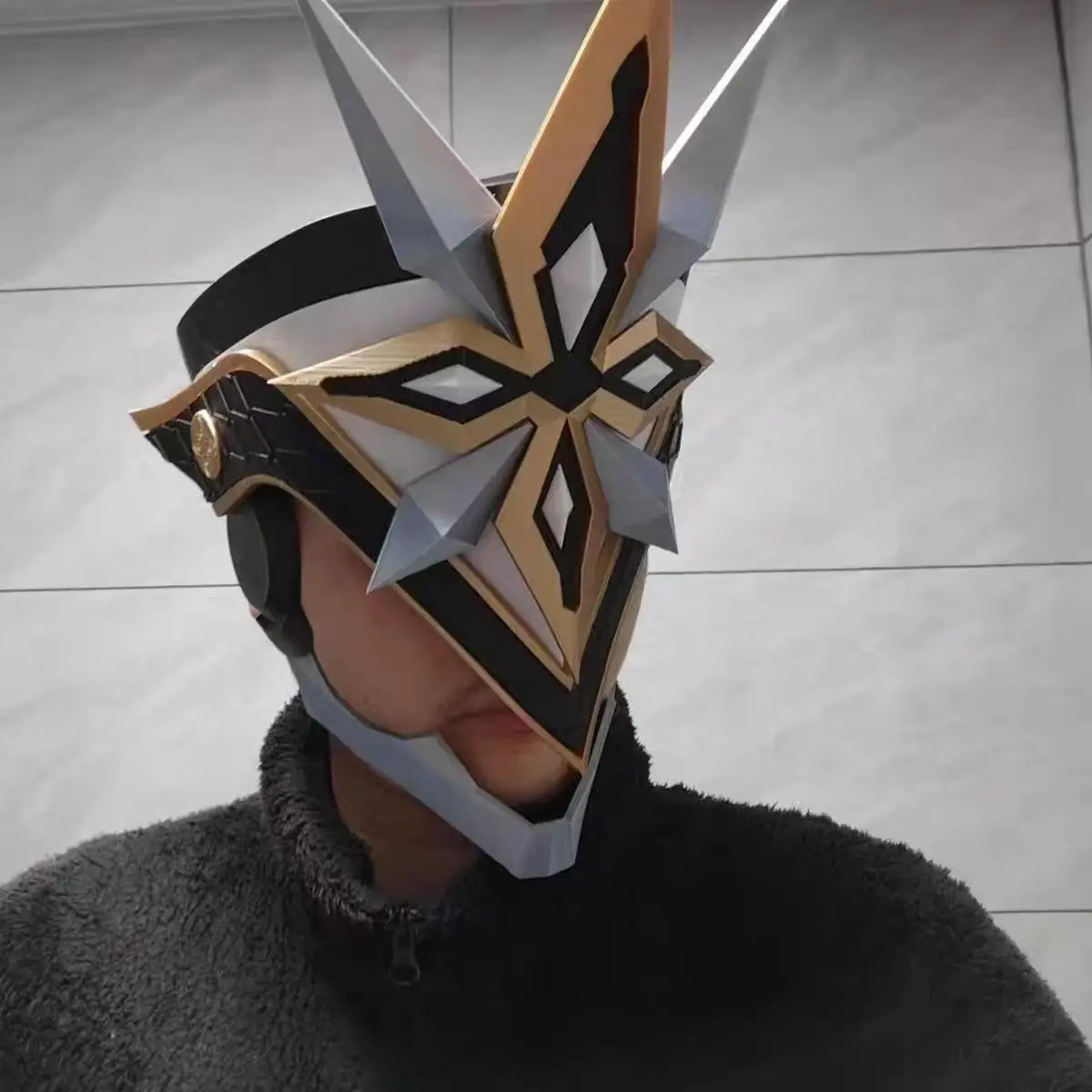 The Captain Capitano Masks Prop Cosplay Adult Helmet Mask Ornaments Game Genshin Impact Cosplay Prop Halloween Party Accessories