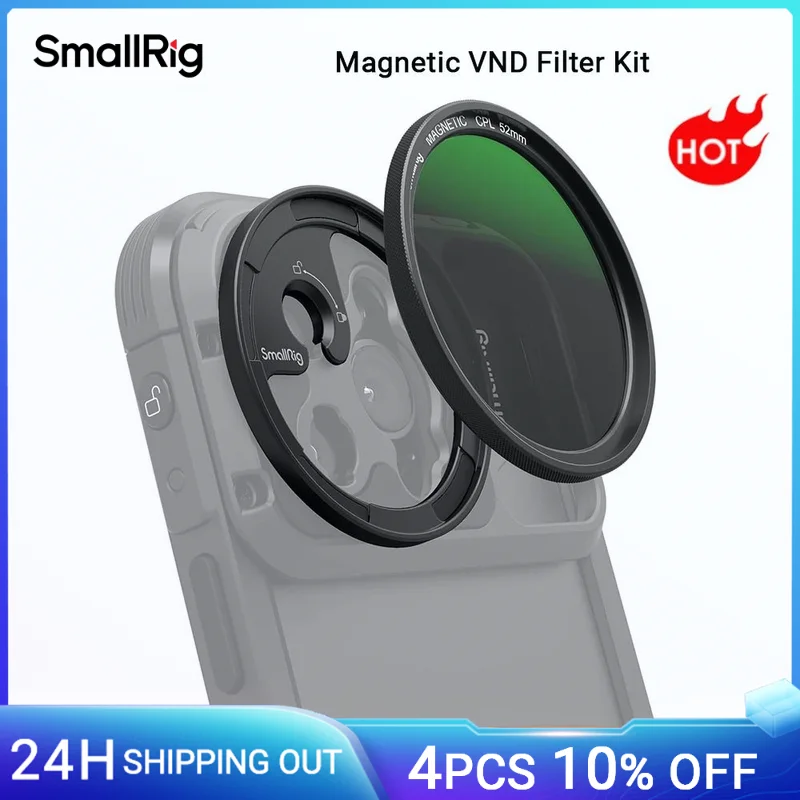 SmallRig 52mm Magnetic Circular Polarizers Filter Kit, HD Optical Glass Circular Magnetic CPL Polarizing Filter Kit for Phone