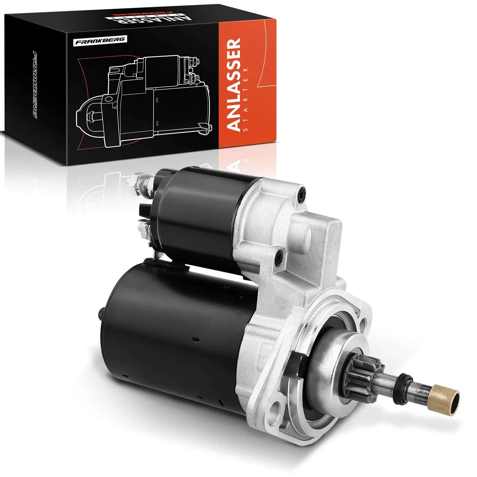 Frankberg 1x Starter voor VW 1500,1600 Hatchback Variant 181 411,412 412 K 70 Kaefer Cabriolet Porsche 914 16450N 16450
