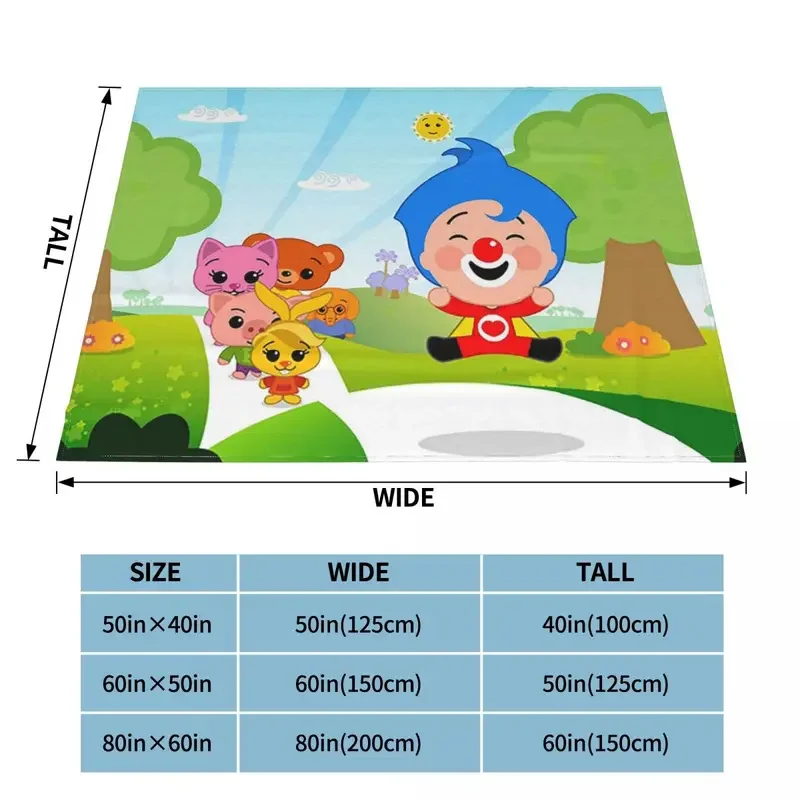 Plim Plim Anime Cartoon Flannel Throw Blankets cute for kids children Blankets for Bedding Office Ultra-Soft Bedspread