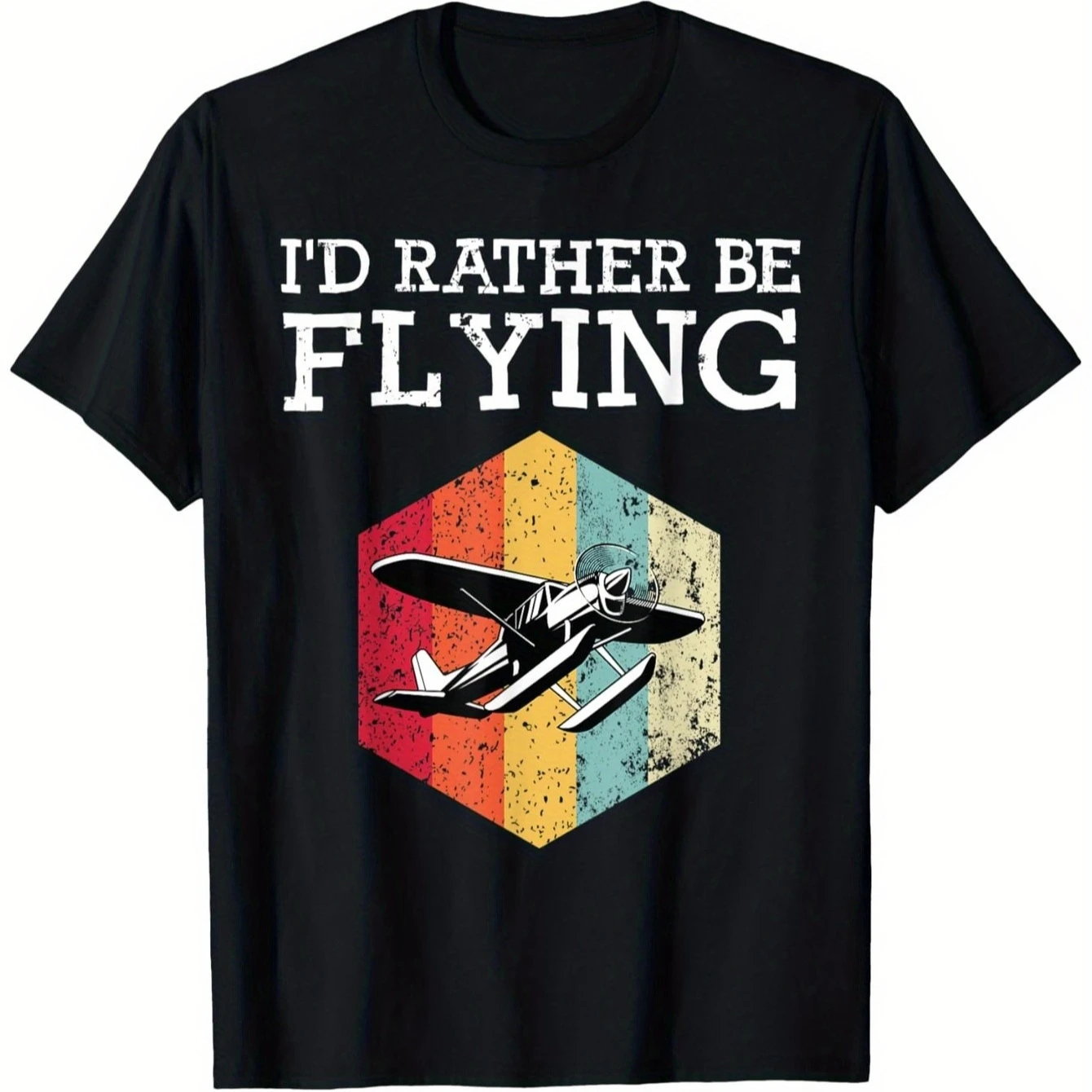 

"I'd Rather Be Flying" Aviation Themed T-Shirt 100% Cotton O-Neck Short Sleeve Summer Casual Mens T-shirt Streetwear