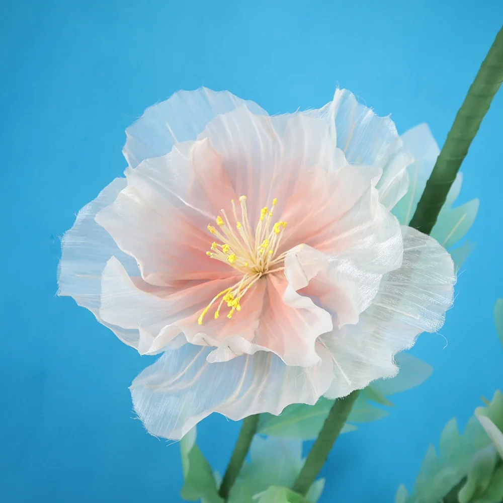 

50cm Giant Simulated Peach Blossom Silk Screen Bouquet Easter Decoration Home Accessories Yard Garden Decors Artificial Flowers