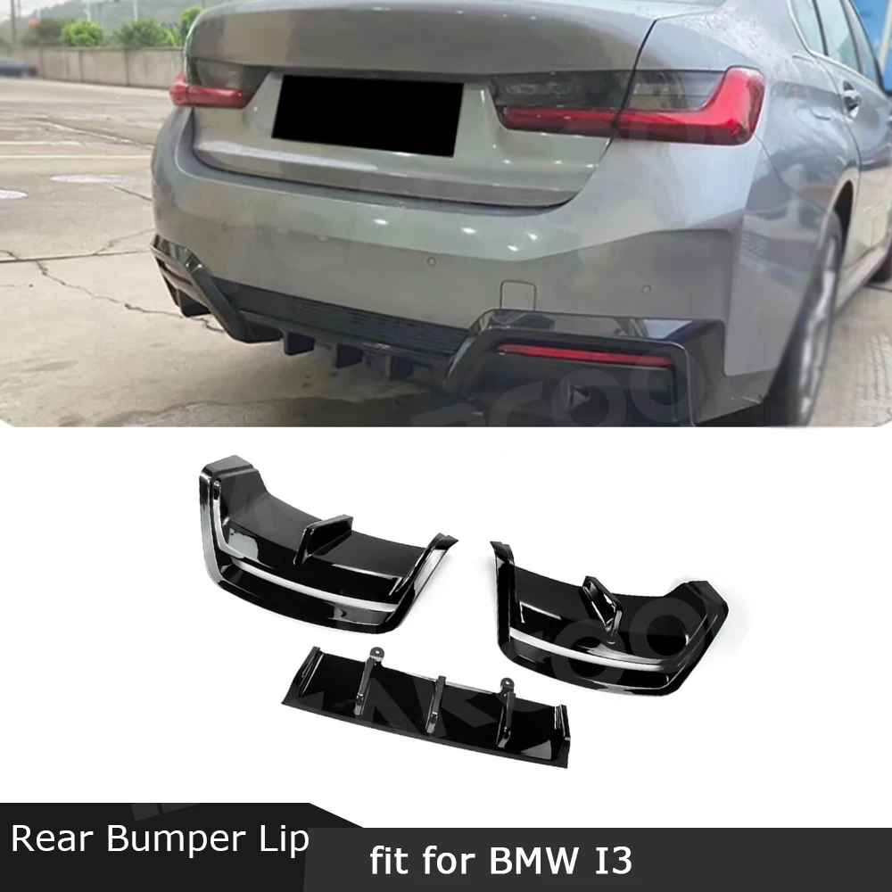 

JMCARCOOL Rear Diffuser Side Splitters For BMW i3 2022 Rear Back Bumper Guard Protector Spoiler Lip ABS Gloss Black Body Kit