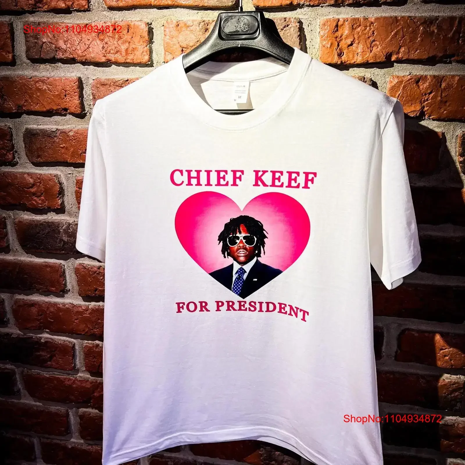 

Chief Keef for President T Shirt drip y2k opium vintage tees vintage Washed Breathable Stretched Comfortable streetwear Soft
