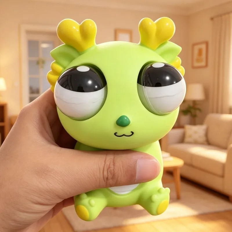 Funny Pop Eye Dragon Fidget Toy, Novelty Squeeze Stress Relief Vent Toy, Creative Desktop Decompression Gift
