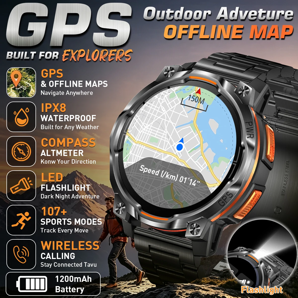 Smartwatch Watch Whatsapp - LIGE 2026 New GPS Offline Map
