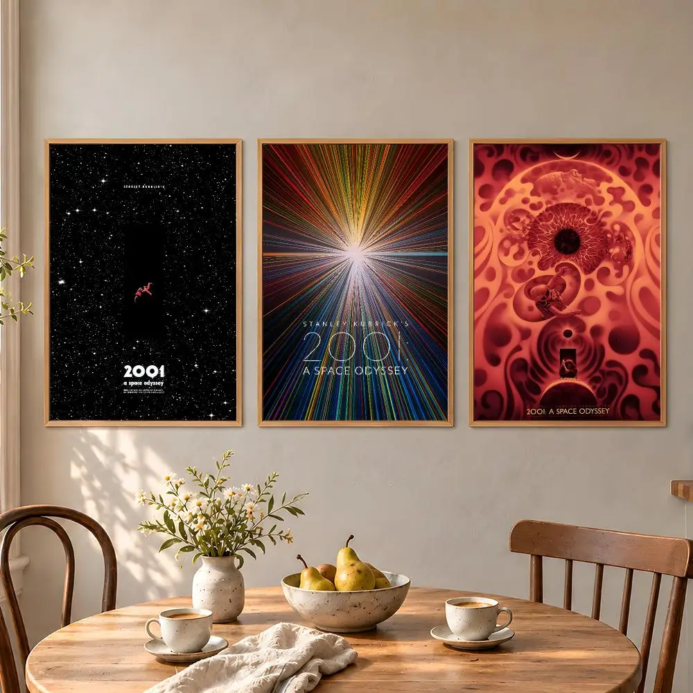 Movie 2001 A Space Odyssey HAL 9000 Poster Aesthetic Wall Art Poster HD Waterproof PP Self Adhesive Bedroom Dorm Room Decor