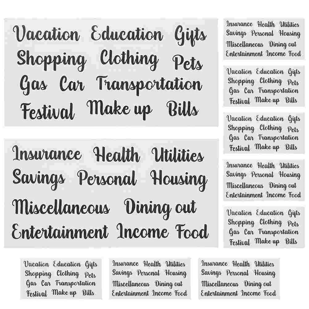5 Sets Cash Budget Sticker Small Label Supply Mini Accessory Multi-function Envelope Labels