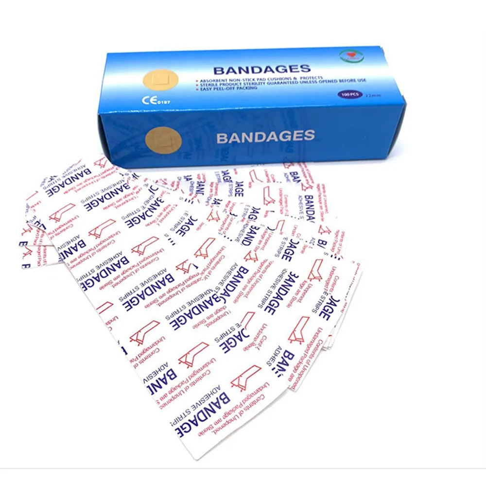 

100 шт. новый мини-водонепроницаемый бандаж, дышащая круглая форма, клейкая повязка на рану, первая фиксирующая лента, повязка на рану