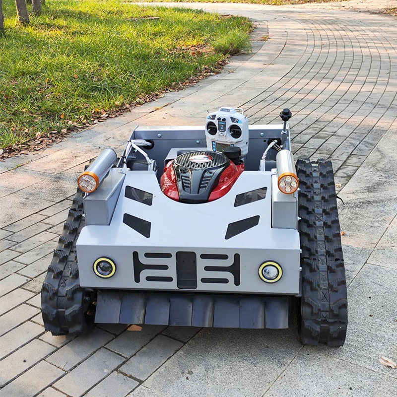 196cc 550mm Schnittbreite Gas Rasenmäher Für Home Obstgarten Null Drehen Smart Robotic Crawler Fernbedienung Rasenmäher