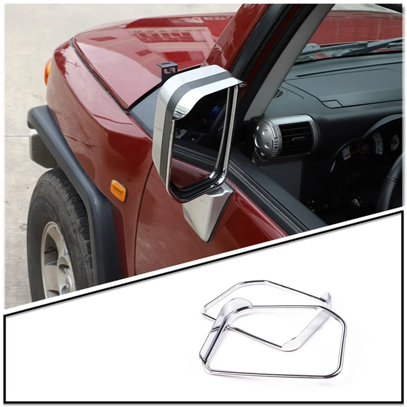 

Rearview Mirror Rain Eyebrow Frame Decoration Cover Trim For Toyota FJ Cruiser 2007-2021 Exterior Accessories Parts