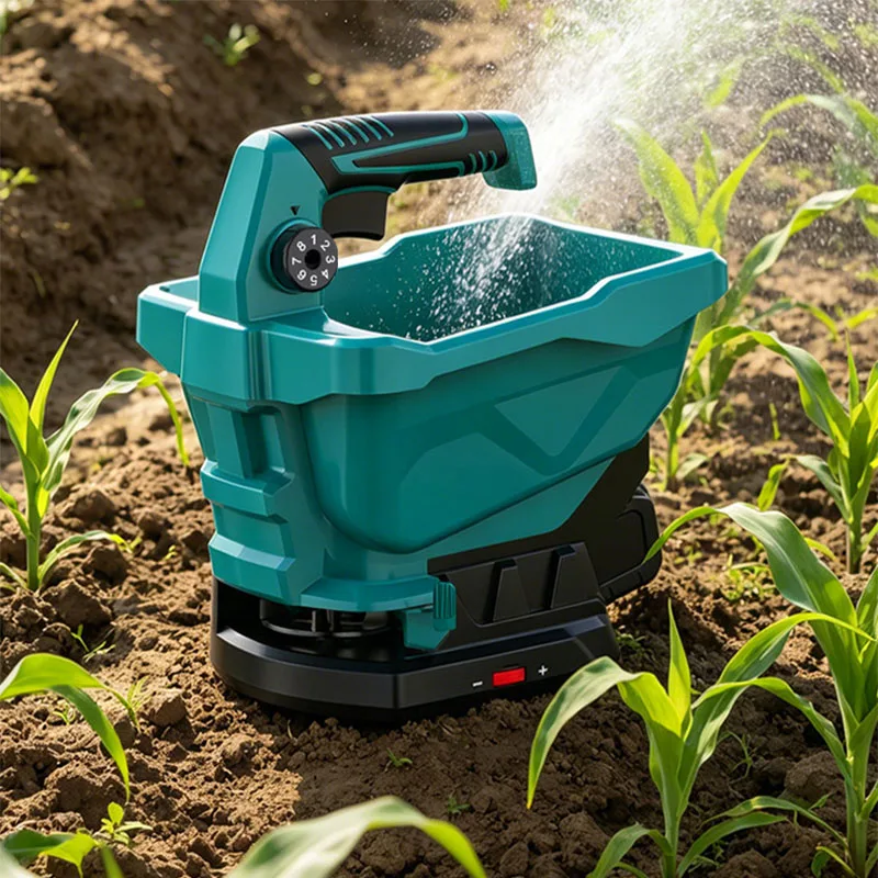Cordless Handheld Broadcast Spreader Portable Electric Seed Fertilizer Ice Melter Spreader for Lawn Garden