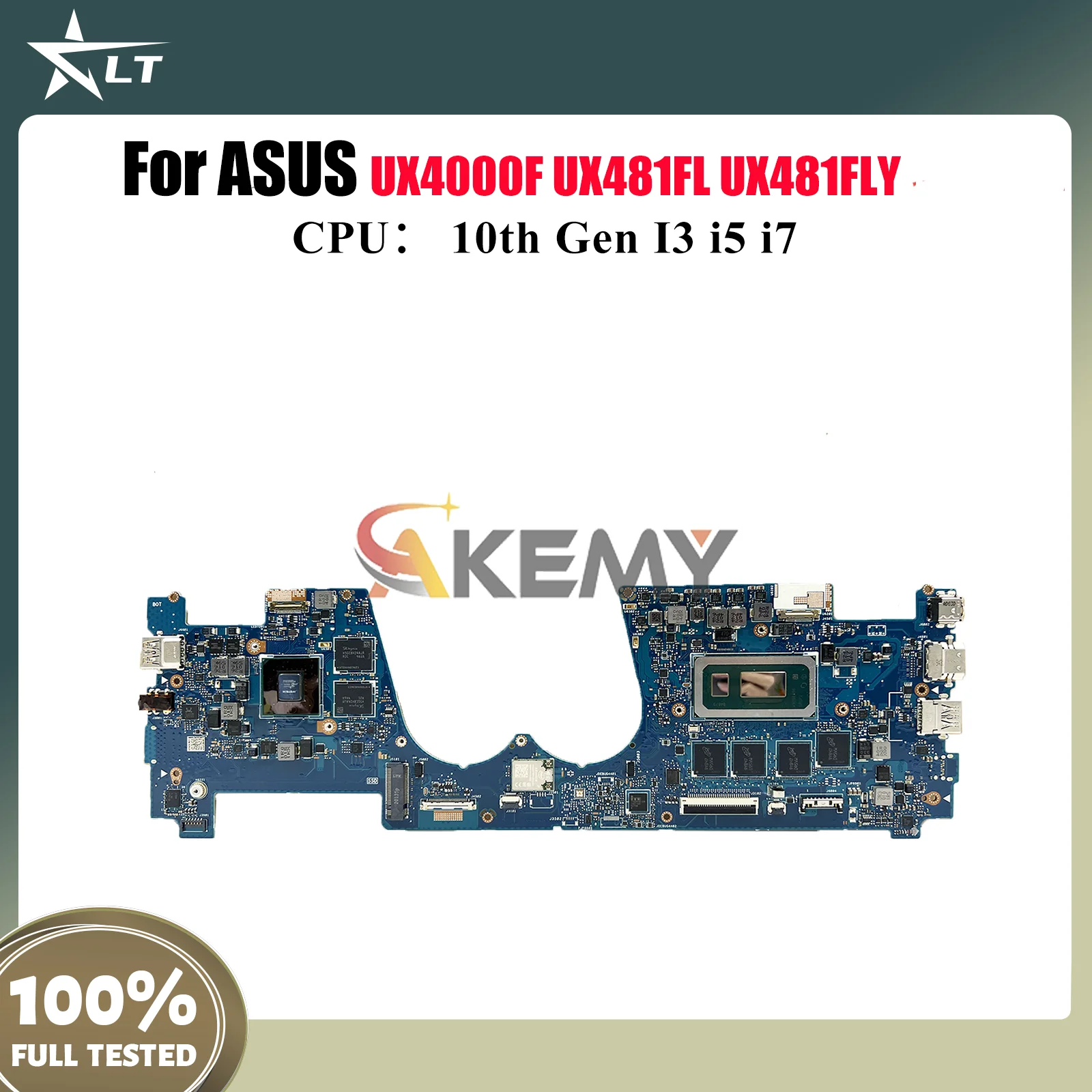

Материнская плата UX481FLY для ноутбука ASUS ZenBook Duo UX4000F UX481F UX481FAY UX481FLY UX481FL с 10-го поколения I3 i5 i7 stk