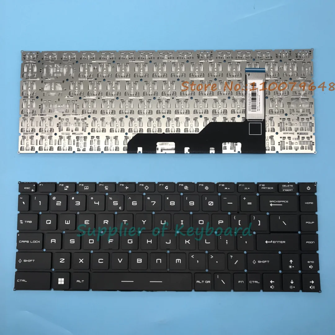 Teclado Inglés para portátil MSI Modern 15, nuevo, A11SBL, A11ML, A11SBU, A11MU, MS-1552, A4M, MS-155K, A5M, MS-155L