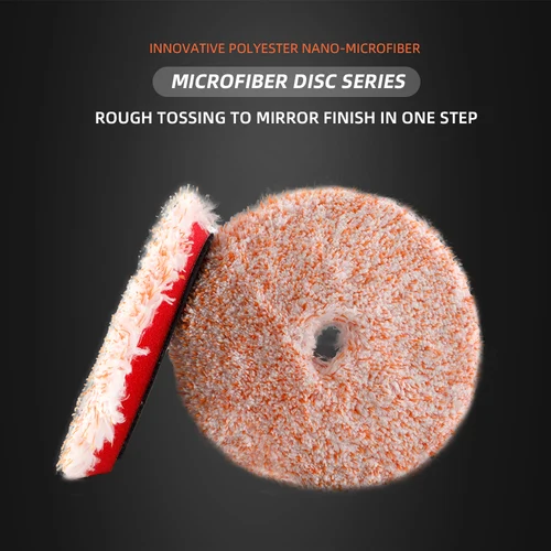 Imagen 2 del producto Almohadilla de microfibra de fibra URO SPTA de 3 ""/5""/6 ""para compuestos, cortar, pulir, encerar y pulir para pulidor Ro/DA
