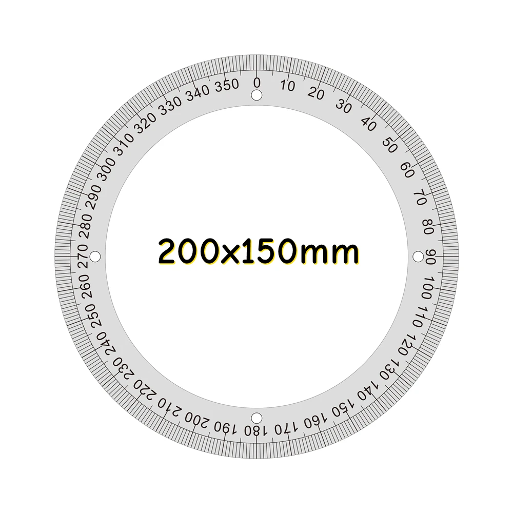 Outer Diameter 200mm Dial Scale Identification Dial Degree Graduated Circle Disk Protractor For Machine Tool Measurement Tools