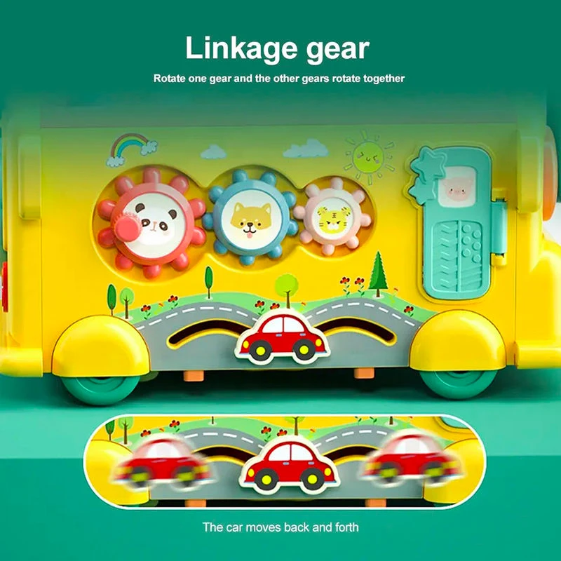 10in1 Multifunction Xylophone Bus Car Educational Toys for Baby Musical Instruments Baby Development Sensory Montessori Toy