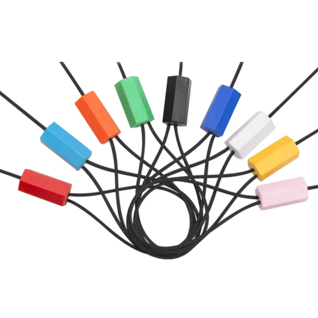 50pcs Tightening Steel Wire Seal with Black Rubber Jacket Outside Container Lock Lead Cable tie Number printed NEW
