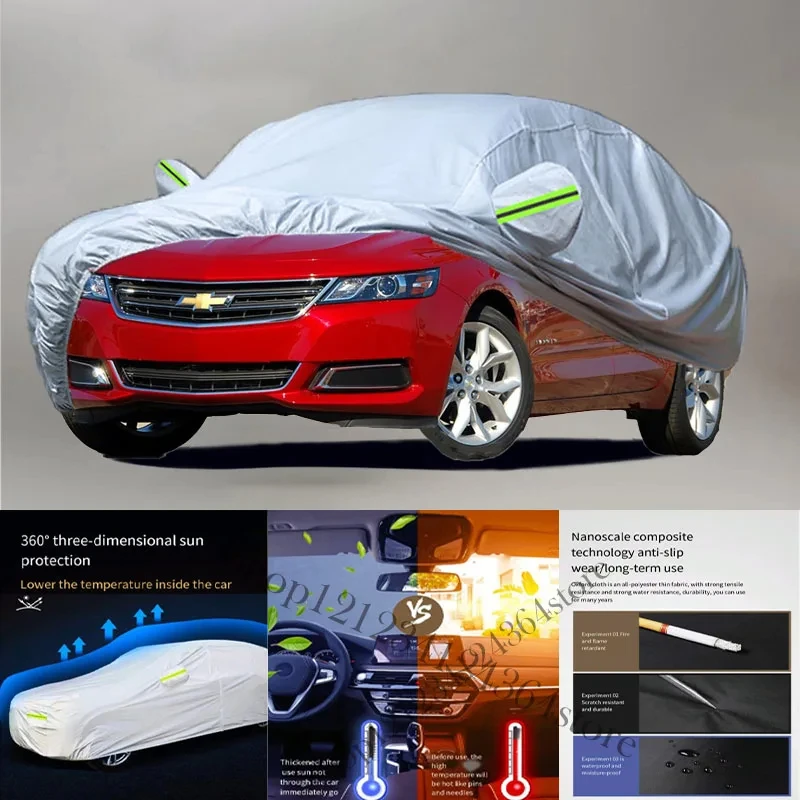 

Чехол для автомобиля Chevrolet Impala 210T, наружный чехол для автомобиля, наружная защита, полностью водонепроницаемые чехлы для автомобиля