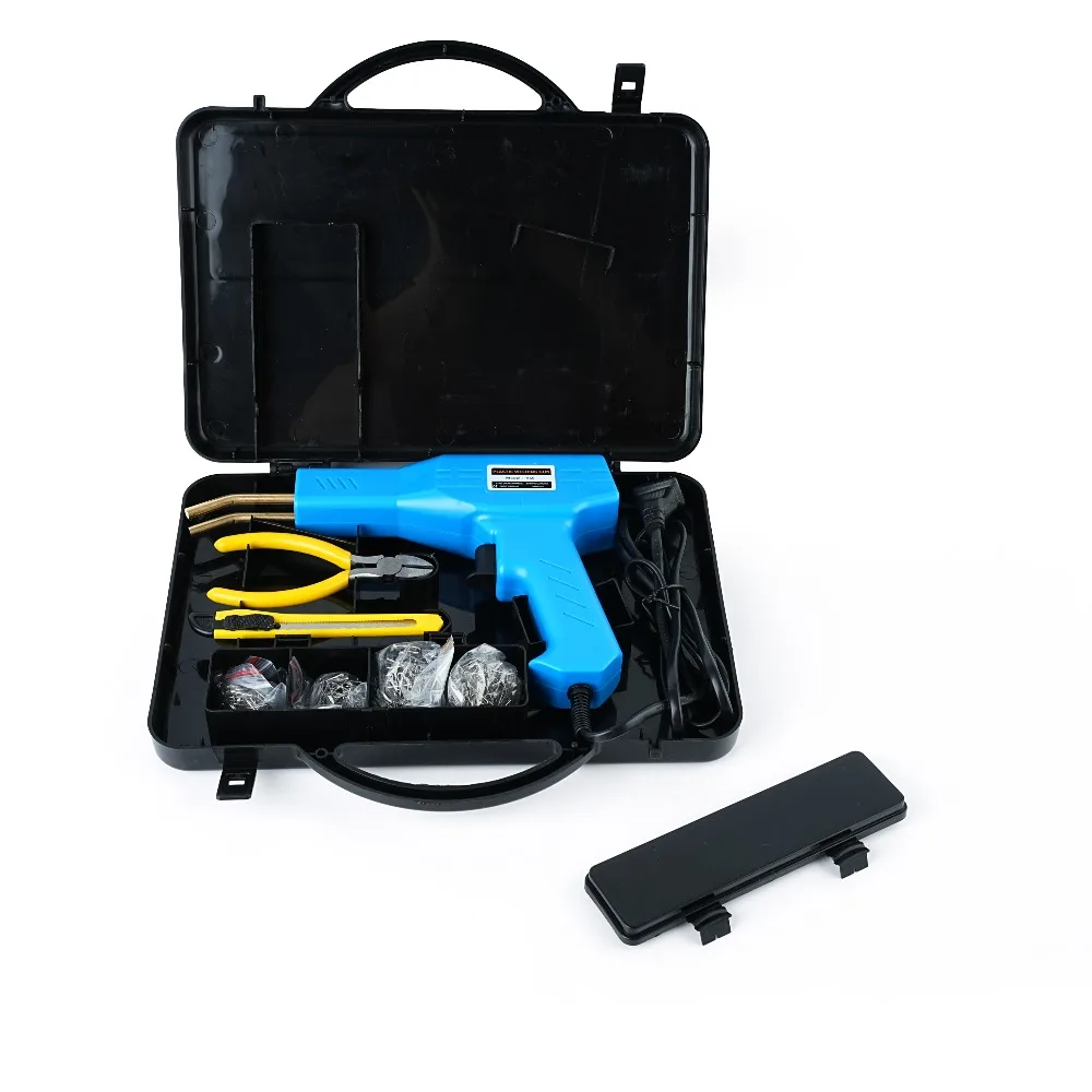 50W Plastic Welding Gun Hot Stapler Welder Kit Car Bumper Repair Tool Plastic Crack Repair Machine with Stainless Steel Staples
