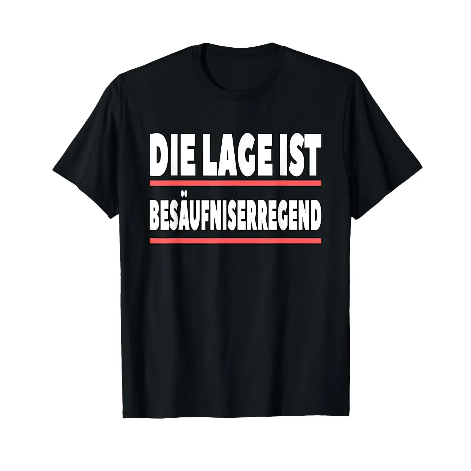 Die Lage ist besäufniserregend T shirt black s vintage Washed fashion homme Casual designer clothes Top For Everyday Wear