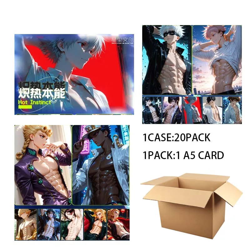 

Wholesales Collection Card Xingchen Culture Hot Instinct A5 Mixed Male God Sexy Temptation Trading Gift Booster Box Gift Cards